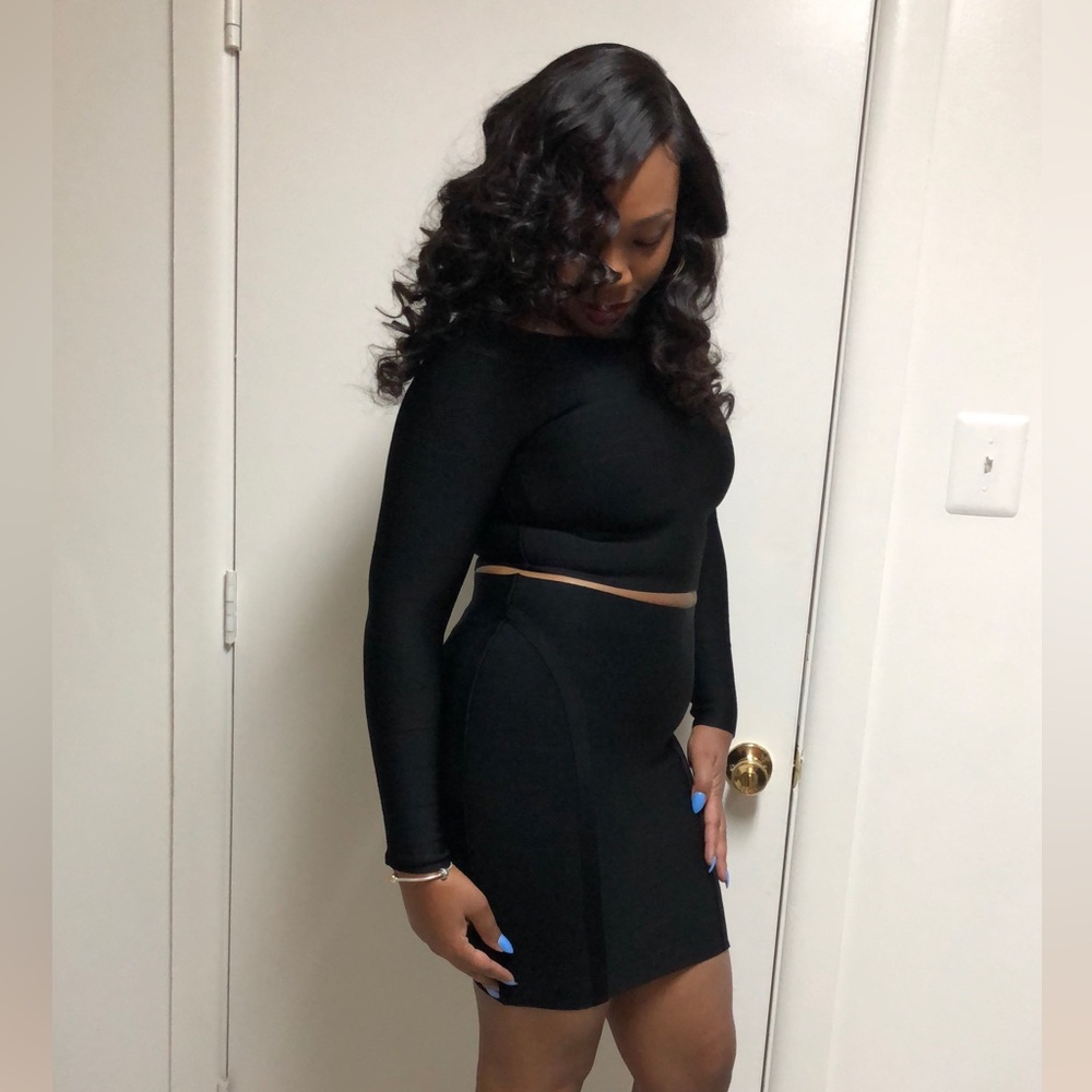 Black 2 piece bandage set (worn once)